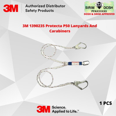 SIRIM AND DOSH APPROVED. 3M Protecta P50 Lanyards and Carabiners 1390235