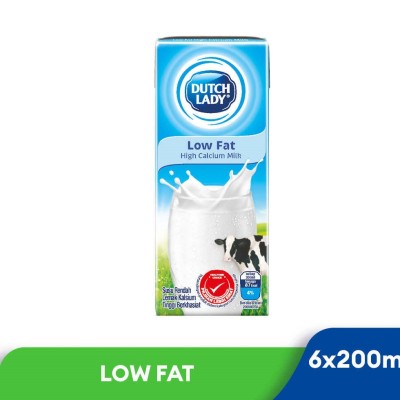 Dutch Lady UHT Low Fat Milk 200ml x 6 x 4