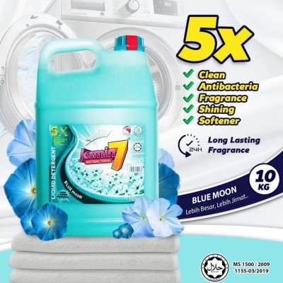 JASMIN 7 LIQUID DETERGENT 5IN1 10L - BLUE MOON 1X5