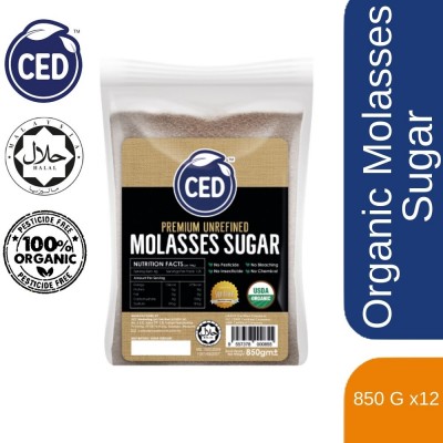 CED CERTIFIED ORGANIC MOLASSES SUGAR (850Gx12)