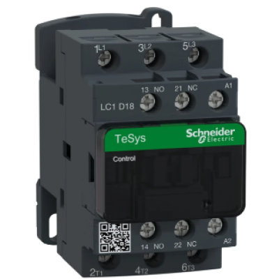 Schneider Electric LC1D Series Contactor, 110 V ac Coil, 3-Pole, 18 A, 7.5 kW, 3NO, 690 V ac