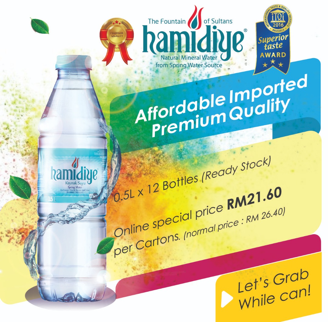 Hamidiye Spring Water [0.5L x 12 Bottle x  1Carton]