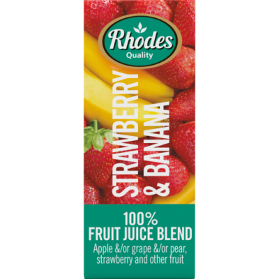 Rhodes Strawberry & Banana 200ml x 24