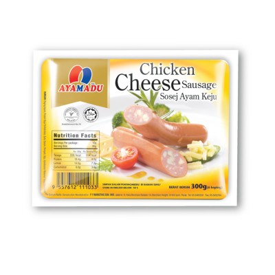 AYAMADU CHICKEN CHEESE SAUSAGE 6's 300g