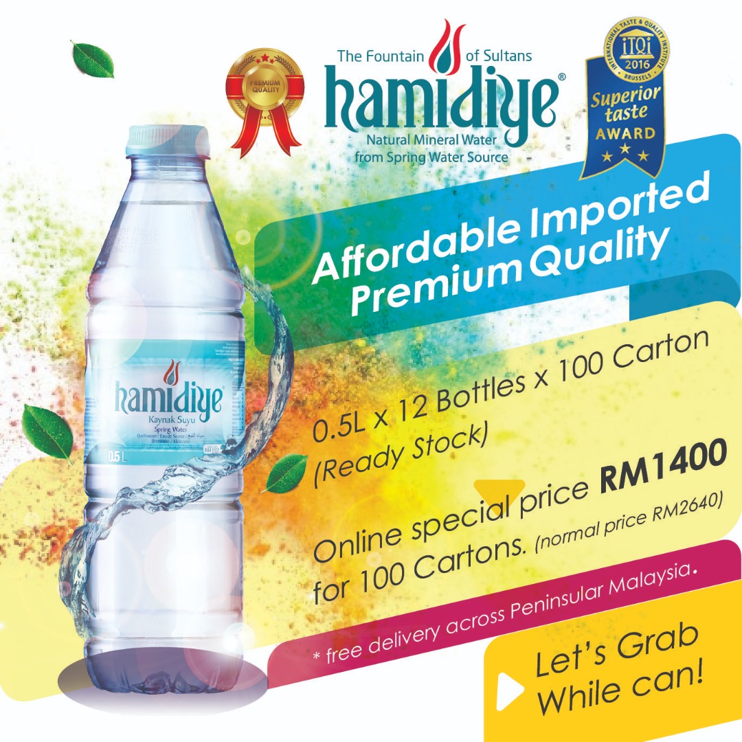 Hamidiye Spring Water [0.5L x 12 Bottles x 100 Carton]