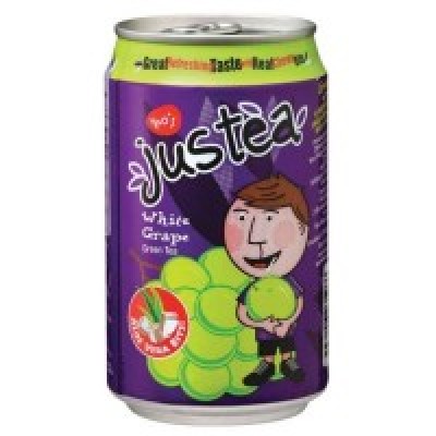 YEOS JUSTEA WHITE GRAPE W ALOE VERA 300ML CAN (24 Units Per Carton)