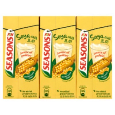 F&N SEASONS Soya Bean 6 x 250 ml Drink Minuman [KLANG VALLEY ONLY]