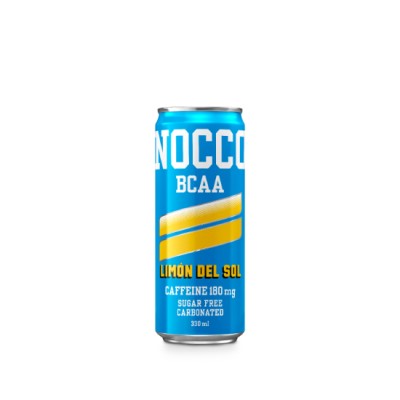 NOCCO Limon Del Sol (Caffeinated)  330ml x 24 cans (2 cartons per bundle)