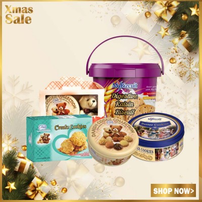 [MyEmart CHRISMAST GIFT] Raisin Cookies   Butter Cookies   Gift Box Danish Cookies   Crealz Cookies   Danish Bear Cookies   Set5