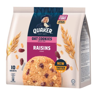 QUAKER OAT COOKIES RAISINS 250G x 12