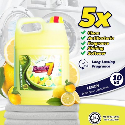 JASMIN 7 LIQUID DETERGENT 5IN1 10L - LEMON 1X5