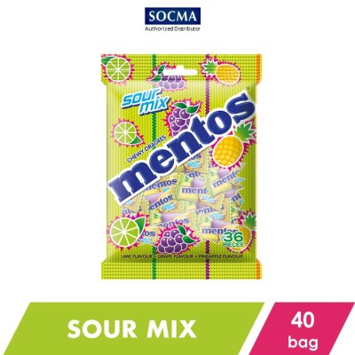 MENTOS POUCH BAG SOUR MIX - 40 x 36s [1 carton]