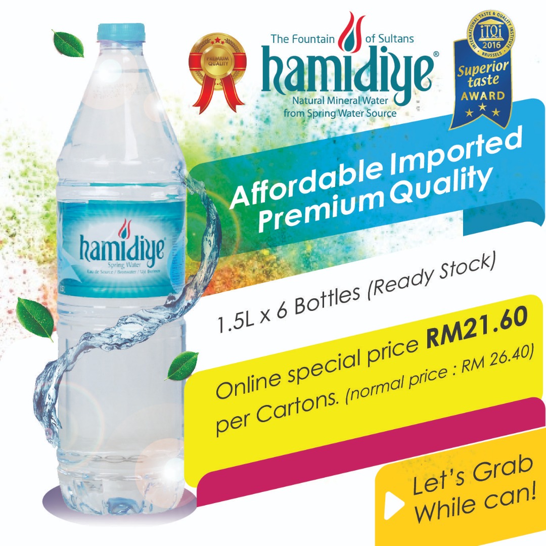 Hamidiye Spring Water [1.5L x 6 Bottle x 1Carton]