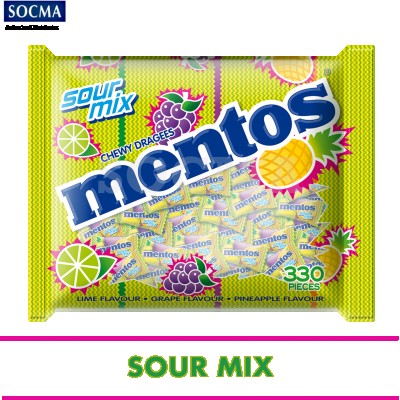 MENTOS SOUR MIX PILLOWPACK 14x330x2.7g (14 Units Per Carton)