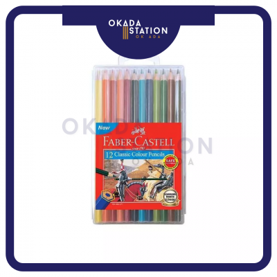 FABER CASTELL SLIM BOX COLOUR PENCIL - ( 12'S )