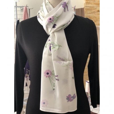 Satin Satin Scarf - Flora