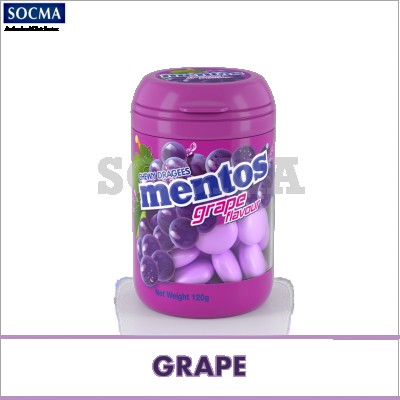 MENTOS BOTTLE GRAPE 8X6X120G (48 Units Per Carton)