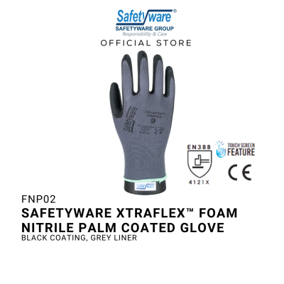 SAFETYWARE XTRAFLEX FOAM NITRILE PALM COATED GLOVE Sarung Tangan Kerja 1 pair [7|8|9|10]