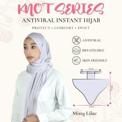 Knot Series Antiviral Instant Hijab - One Size