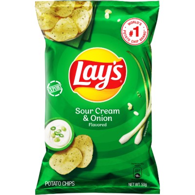 LAY'S SOUR CREAM & ONION 50G x 24