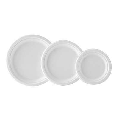 Biodegradable Sugarcane Pulp (Bagasse) Disposable Plate 7" (50pcs)