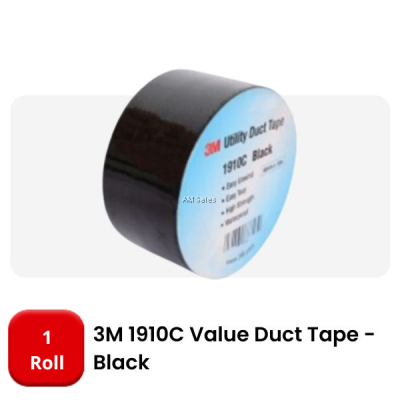 3M 1910C VALUE DUCT TAPE - BLACK