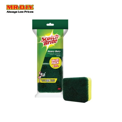 SCOTCH BRITE Kitchen Tough Cleaning Dual-Sided Scouring Sponge (4pcs)