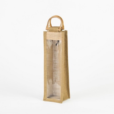 # WB 3 - TOSSA Jute Wine Bottle Bag/ natural (80 gm. Per Unit)