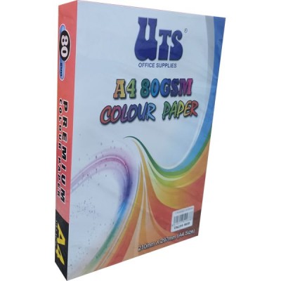 UTS A4 80GSM Premium Colour Paper Red (CS 160) (210MM X 297MM)