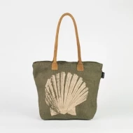 # AB 38 Unlaminated - TOSSA Fashion Jute Bag - Shell print green (350 gm. Per Unit)