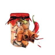 (24'sX150g) Golden Korea Seaweed Cuttlefish Crackers (Spicy) (L Bottle)