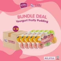 Nibou (NBI) YOURGURT Fruity Pudding with Nata De Coco Assorted (80gm x 6's x 18)