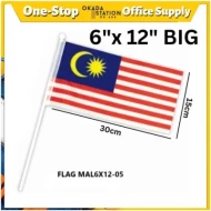 HAND FLAG   NYLON   BIG   15 X 30CM   BENDERA TANGAN   BENDERA MALAYSIA