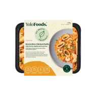 Brown Rice Chicken Paella with Prawns, Squids and Green Peas - REGULAR (280 g)