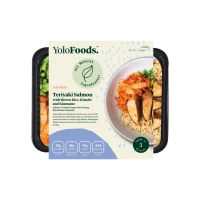 Teriyaki Salmon with Brown Rice, Kimchi and Edamame - REGULAR (345 G)