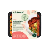 Beef Meatballs with Mashed Potatoes and Sauteed Veggies - LARGE (480 G)