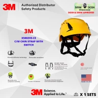 3M SecureFit Safety Helmet, X5002VE-CE, Yellow, Vented, 1000V, CE 4, Sirim and Dosh Approved