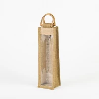 # WB 3 - TOSSA Jute Wine Bottle Bag  natural (10 Units Per Carton)