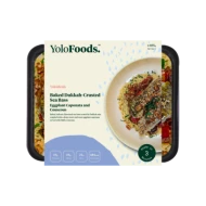 Baked Dukkah Seabass with Cauliflower RIce, Eggplant Caponata & Broccoli (HP) - REGULAR (370g)