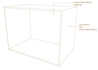Rubber Wood Carcass 900mm*600mm*710mm (45kg)