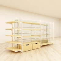 Stylish Retail Display Minirack Island Unit 1500 H x 1200L x 660 D (White)