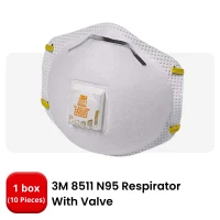 3M 8511 N95 RESPIRATOR WITH VALVE (10 PIECES per BOX)