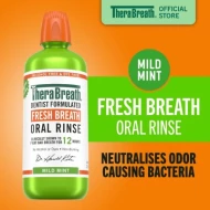 TheraBreath Fresh Breath Mouthwash - Mild Mint 473ml x 12
