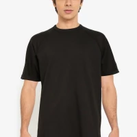 Oversized Longlines with Folded Raglan (Black)