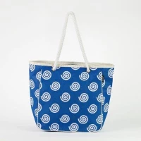 TOSSA Fashion Jute Bag  Model # AB 15, swirl print blue (500 gm. Per Unit)