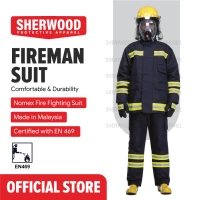 Sherwood Nomex IIIA Fire Fighting Suit Fireman Suit (Orange : L)