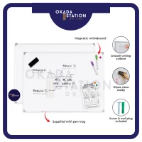 MAGNETIC WHITEBOARD - 2' x 2' SIZE  ( SMALL )
