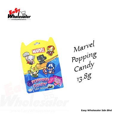 MARVEL POPPING CANDY WITH LOLLIPOP - GRAPE
