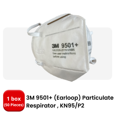 3M 9501+ KN95 P2 PARTICULATE RESPIRATOR - EARLOOP TYPE (50 PIECES per BOX)