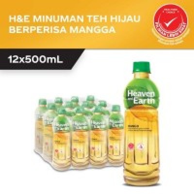 Heaven & Earth Mango Green Tea PET 500ml x 12